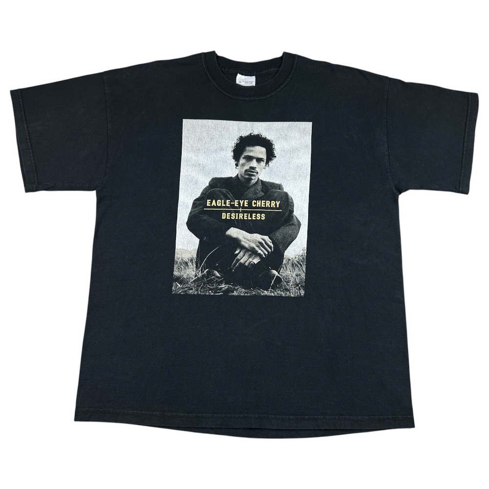 Vintage 90s Eagle Eye Cherry Desireless Tour T Shirt Men's XL Black Screen Stars